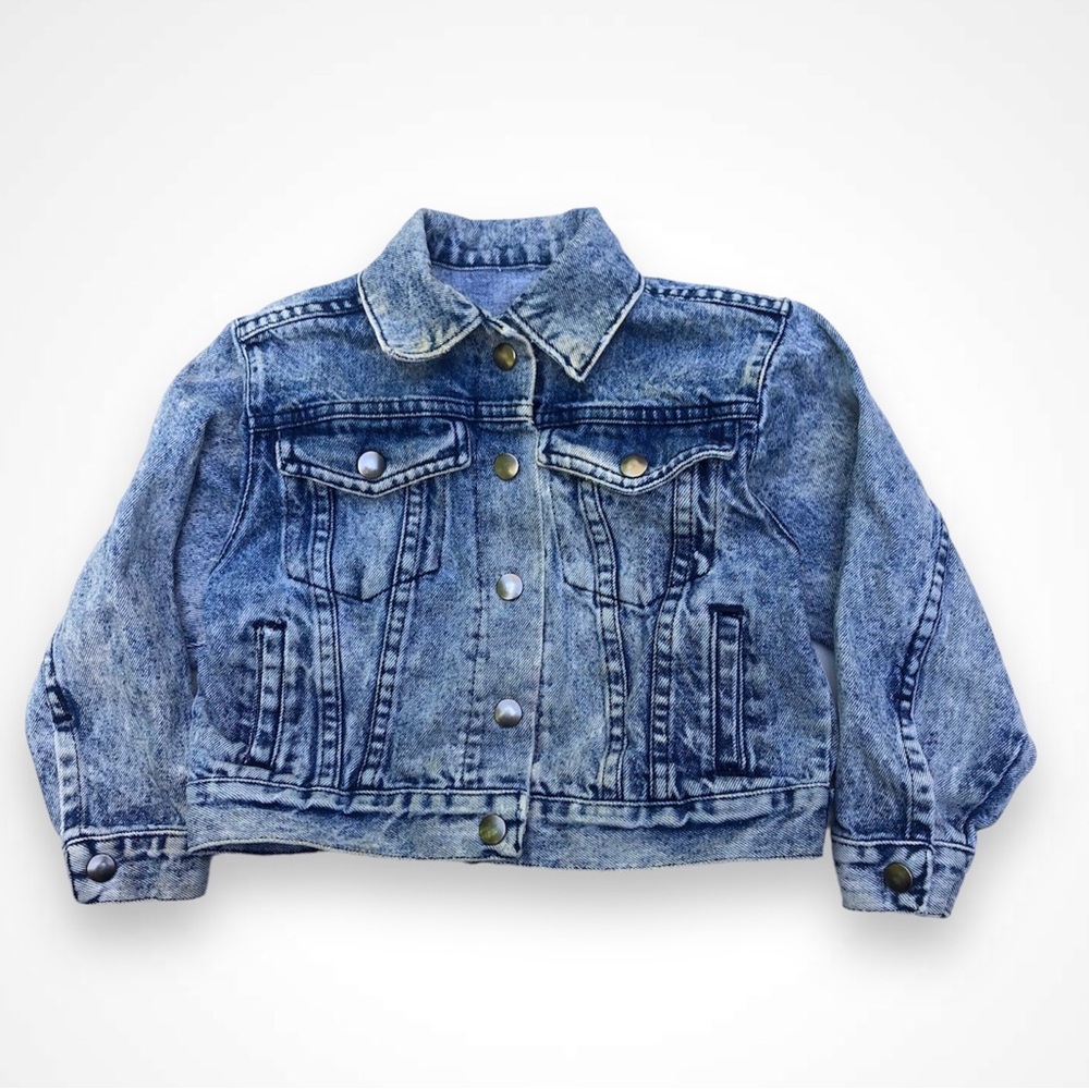 Vintage 80’s Denim Unisex Kids Jean Jacket 4 retro